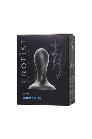 Черная анальная втулка Hidro S - 8,5 см.